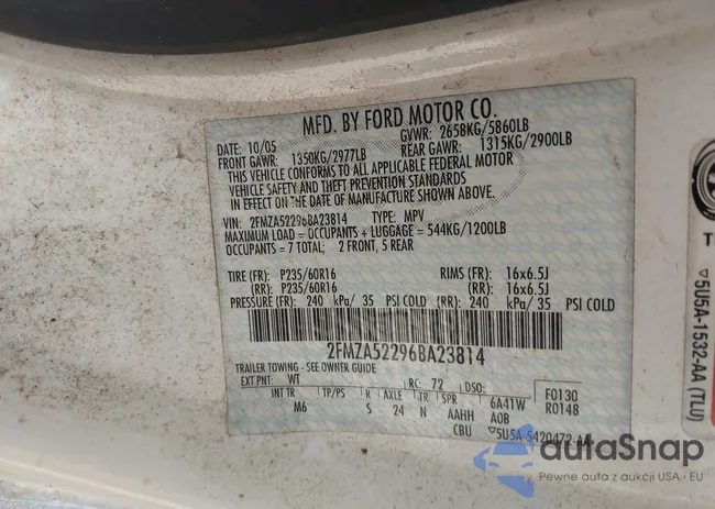 2FMZA52296BA23814: 41791434