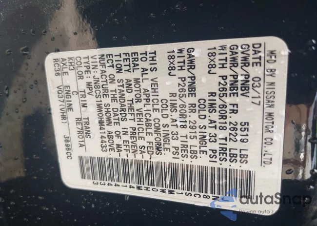 JN8CS1MW0HM414433: 41791003