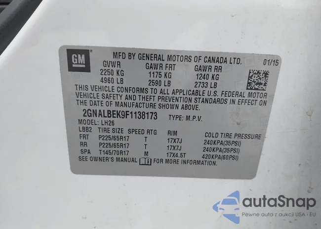 2GNALBEK9F1138173: 41792065