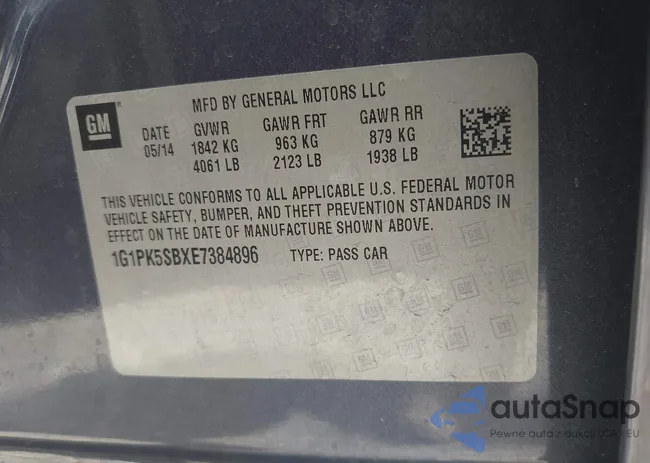 1G1PK5SBXE7384896: 41793820