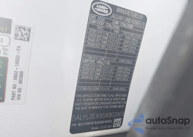 SALYL2EX9SA802869: 41793091