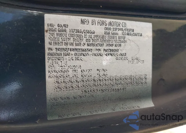 2MEFM74W92X666542: 41794382