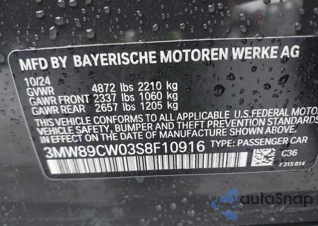 3MW89CW03S8F10916: 41796919