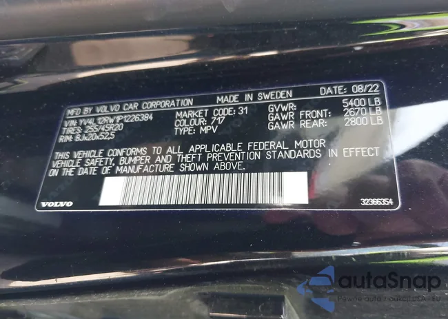 YV4L12RW1P1226384: 41798305