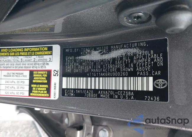 4T1G11AK6RU900260: 41798978