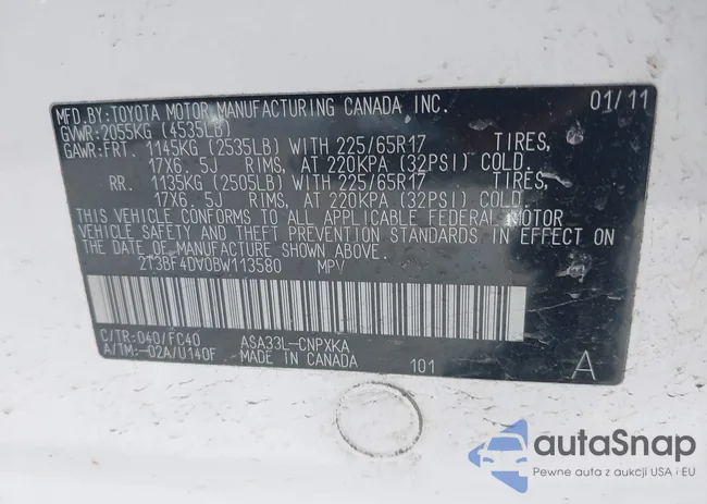 2T3BF4DV0BW113580: 41799020