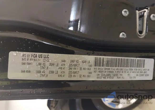 3C4NJDBB5LT168765: 41800504