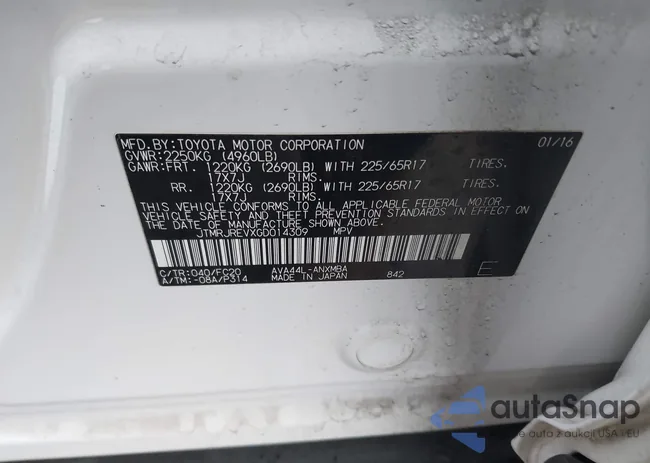 JTMRJREVXGD014309: 41800811