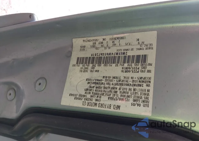 2MEFM74W65X672819: 41800013