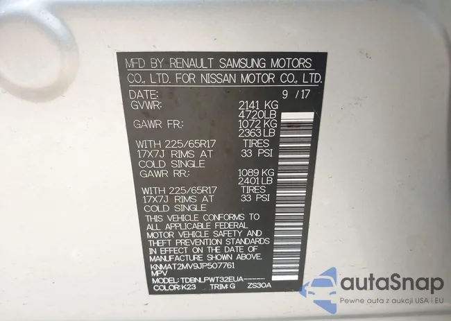 KNMAT2MV9JP507761: 41801703