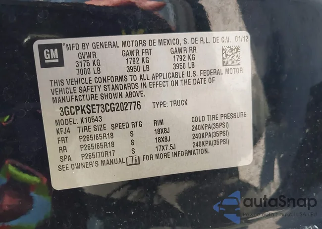 3GCPKSE73CG202776: 41802330