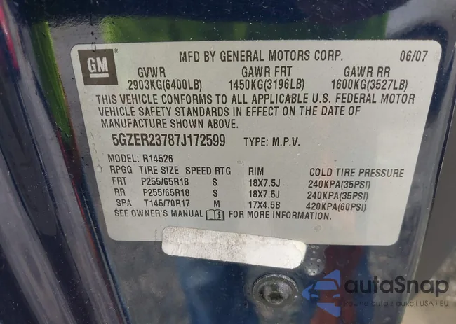 5GZER23787J172599: 41802786