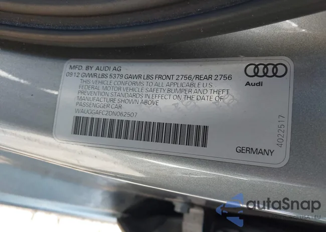 WAUGGAFC2DN062507: 41803842