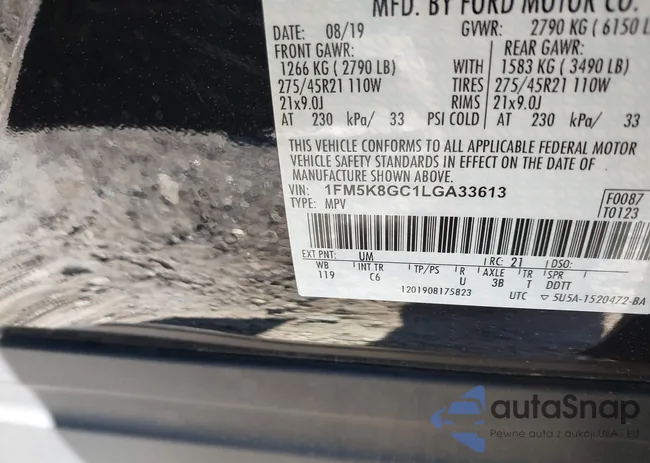 1FM5K8GC1LGA33613: 41804673