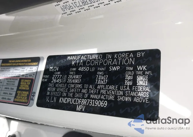 KNDPUCDF8R7319069: 41803953