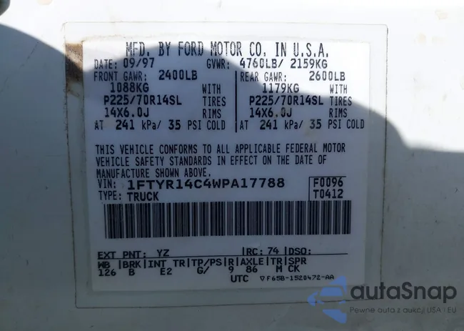 1FTYR14C4WPA17788: 41804086