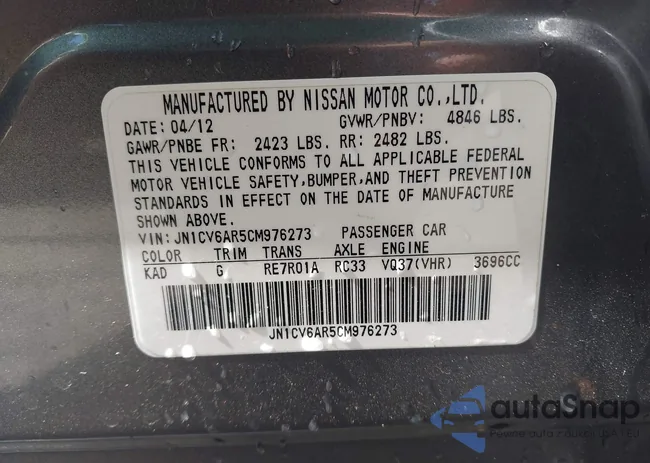 JN1CV6AR5CM976273: 41804188