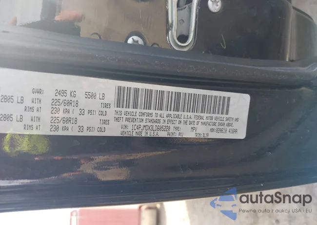 1C4PJMDX3LD605220: 41805629