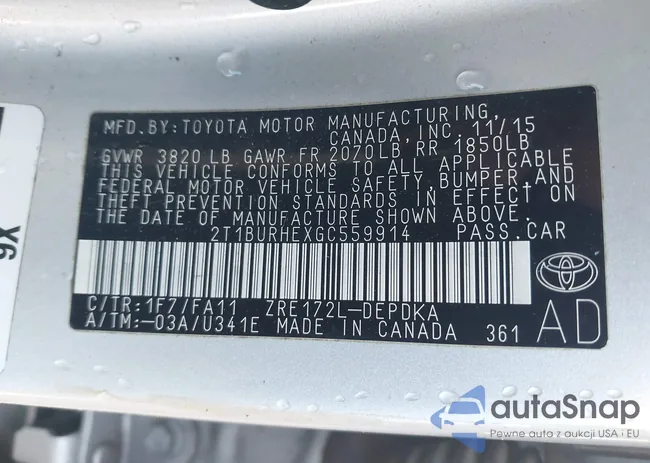 2T1BURHEXGC559914: 41805732