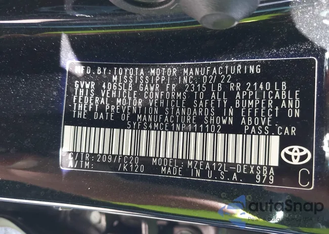 5YFS4MCE1NP111102: 41805144