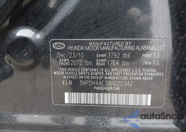 5NPDH4AE3BH020342: 41805233