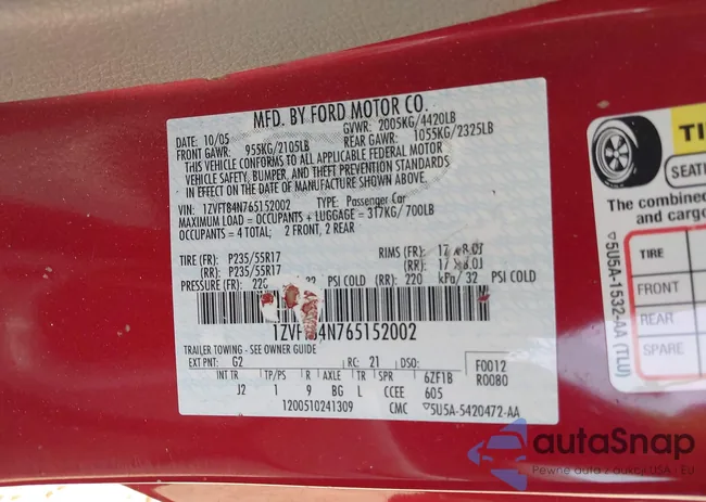 1ZVFT84N765152002: 41806483