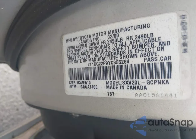 2T1CG22P9YC355264: 41806636