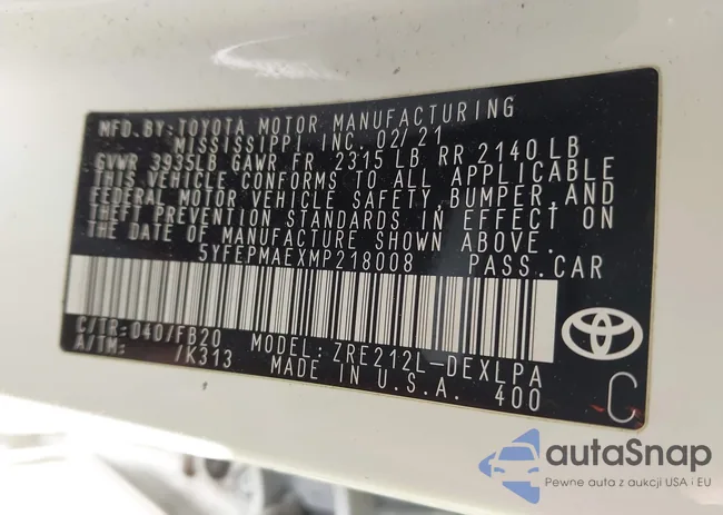 5YFEPMAEXMP218008: 41807729