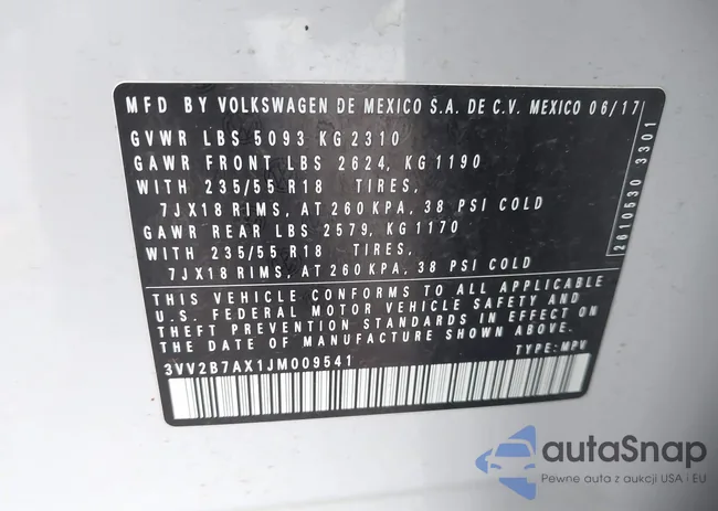 3VV2B7AX1JM009541: 41807279