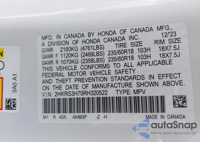 2HKRS3H70RH320522: 41808608