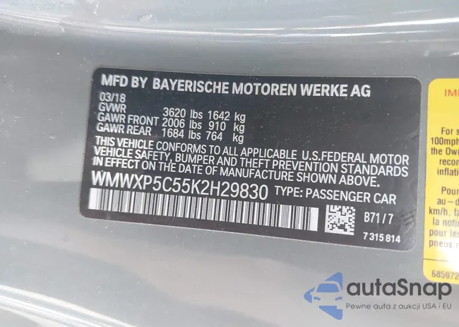 WMWXP5C55K2H29830: 41808669