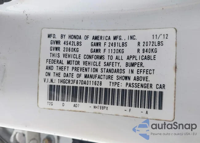 1HGCR3F87DA011628: 41810492