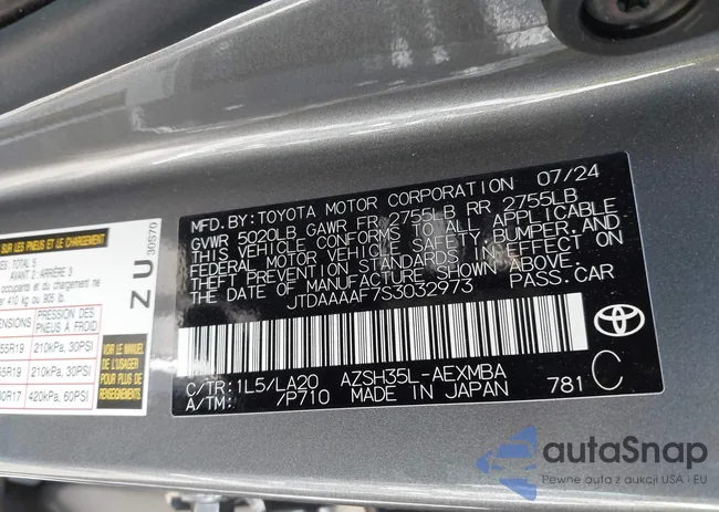 JTDAAAAF7S3032973: 41810054