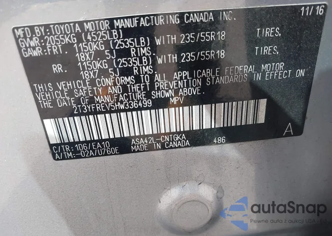 2T3YFREV5HW336499: 41812193