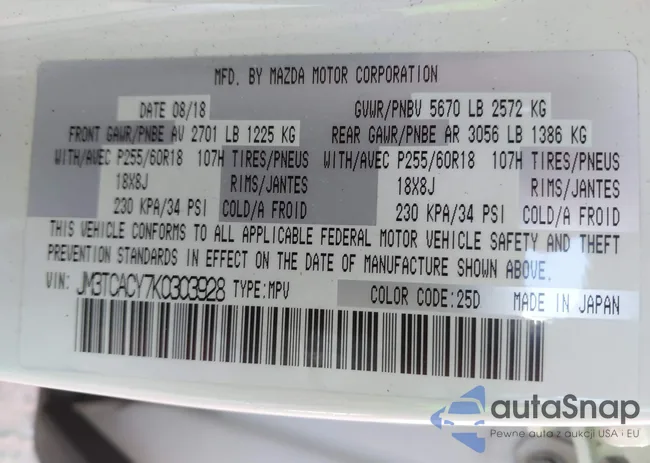 JM3TCACY7K0303928: 41813703