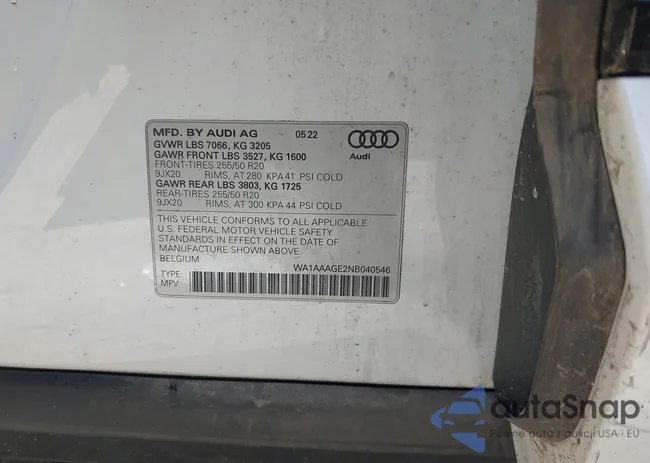 WA1AAAGE2NB040546: 41813053