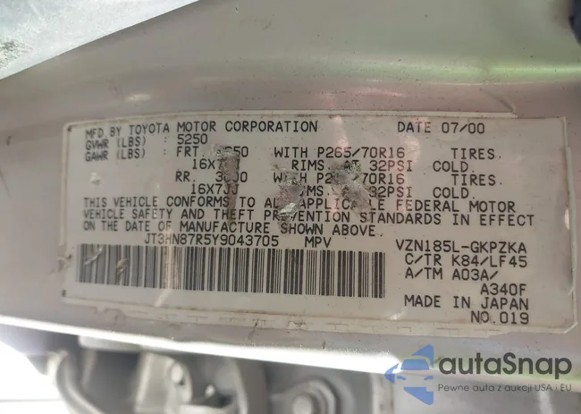 JT3HN87R5Y9043705: 41814717