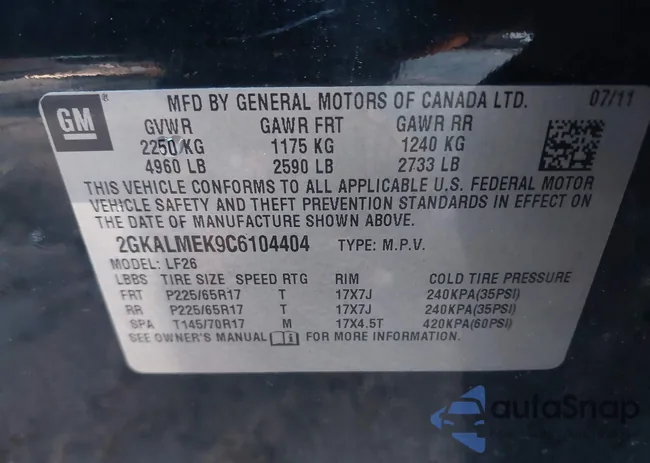 2GKALMEK9C6104404: 41814005