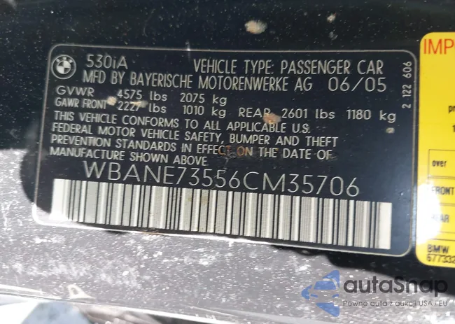 WBANE73556CM35706: 41814056