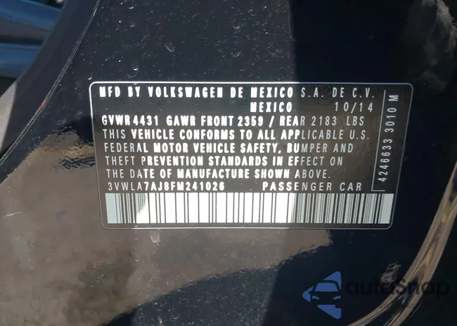 3VWLA7AJ8FM241026: 41814249