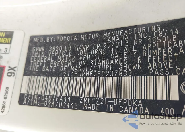 2T1BURHE2FC237833: 41815625