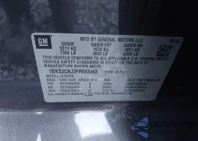 1GKS2CKJ3FR683363: 41816798