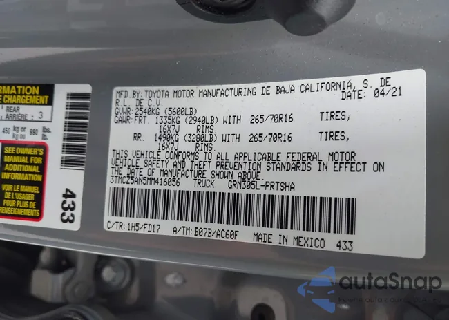 3TMCZ5AN5MM416056: 41816145