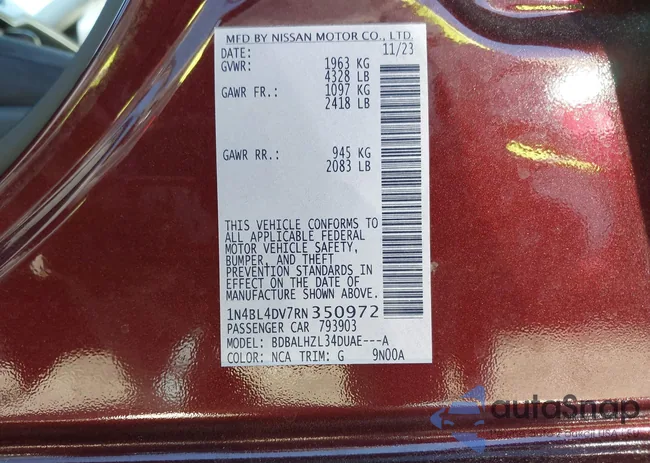 1N4BL4DV7RN350972: 41816949