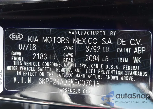 3KPF24AD5KE007016: 41817218