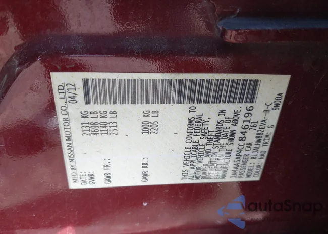 1N4AA5AP4CC846196: 41818503