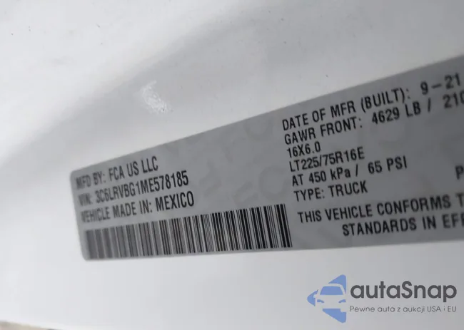 3C6LRVBG1ME578185: 41819407