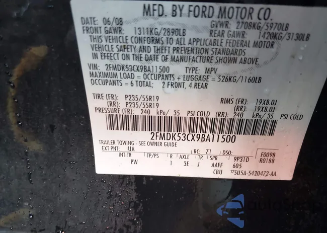 2FMDK53CX9BA11500: 41819594