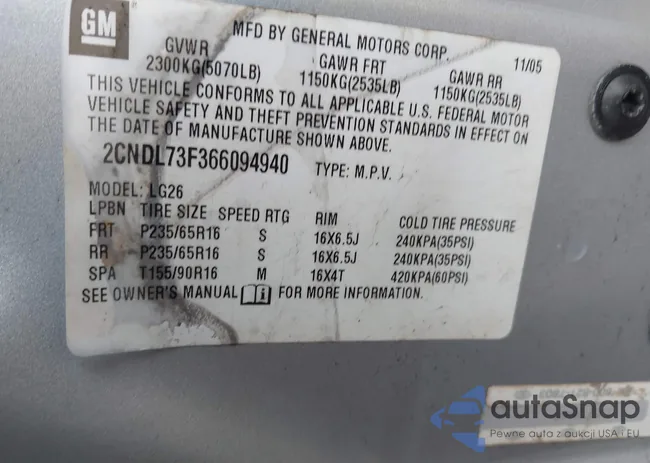 2CNDL73F366094940: 41821307