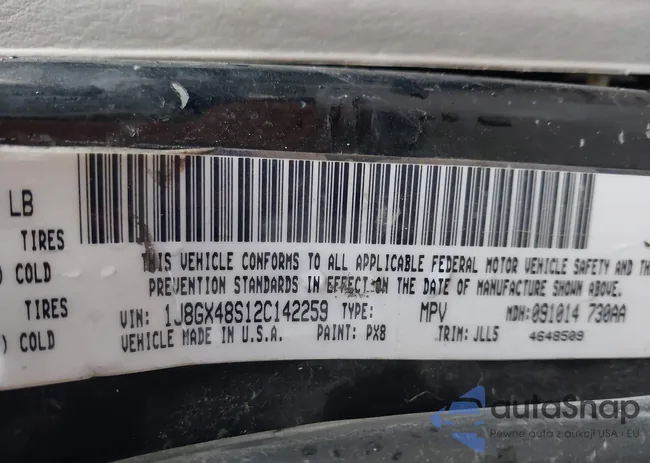 1J8GX48S12C142259: 41825313